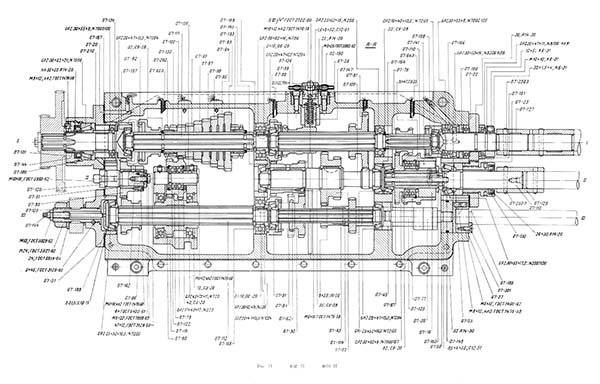 Коробка подач токарно-гвинторізного верстата 1К62